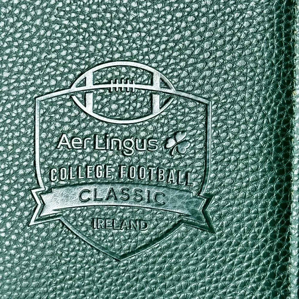 RARE Aer Lingus College Football Ireland Shamrock Classic Leather Wallet 6.5x4.5